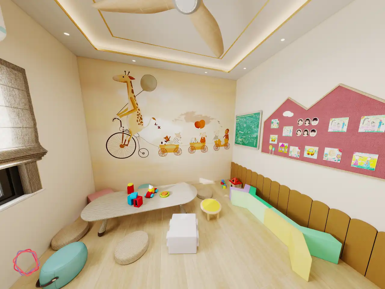 Bright and colourful Ishara classroom