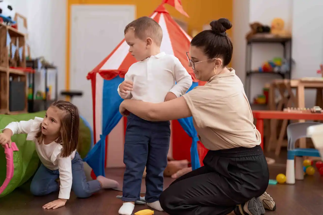 Children engaged in joyful learning activities at Ishara International Preschool