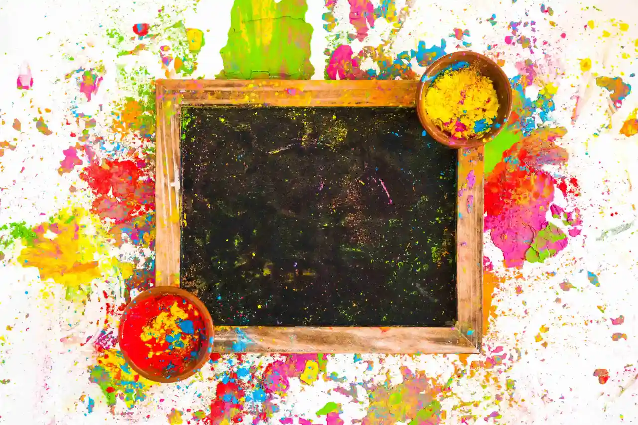 A child painting at the art corner